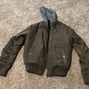 Green bomber jacket S